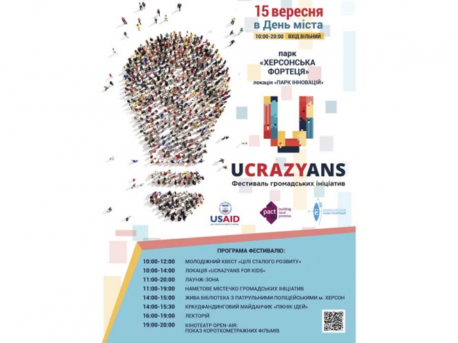 Надихати до змін: Фестиваль громадських ініціатив «UCRAZYans» у Херсоні